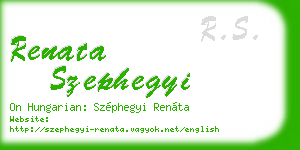 renata szephegyi business card