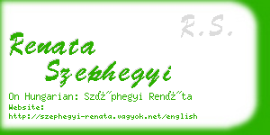 renata szephegyi business card